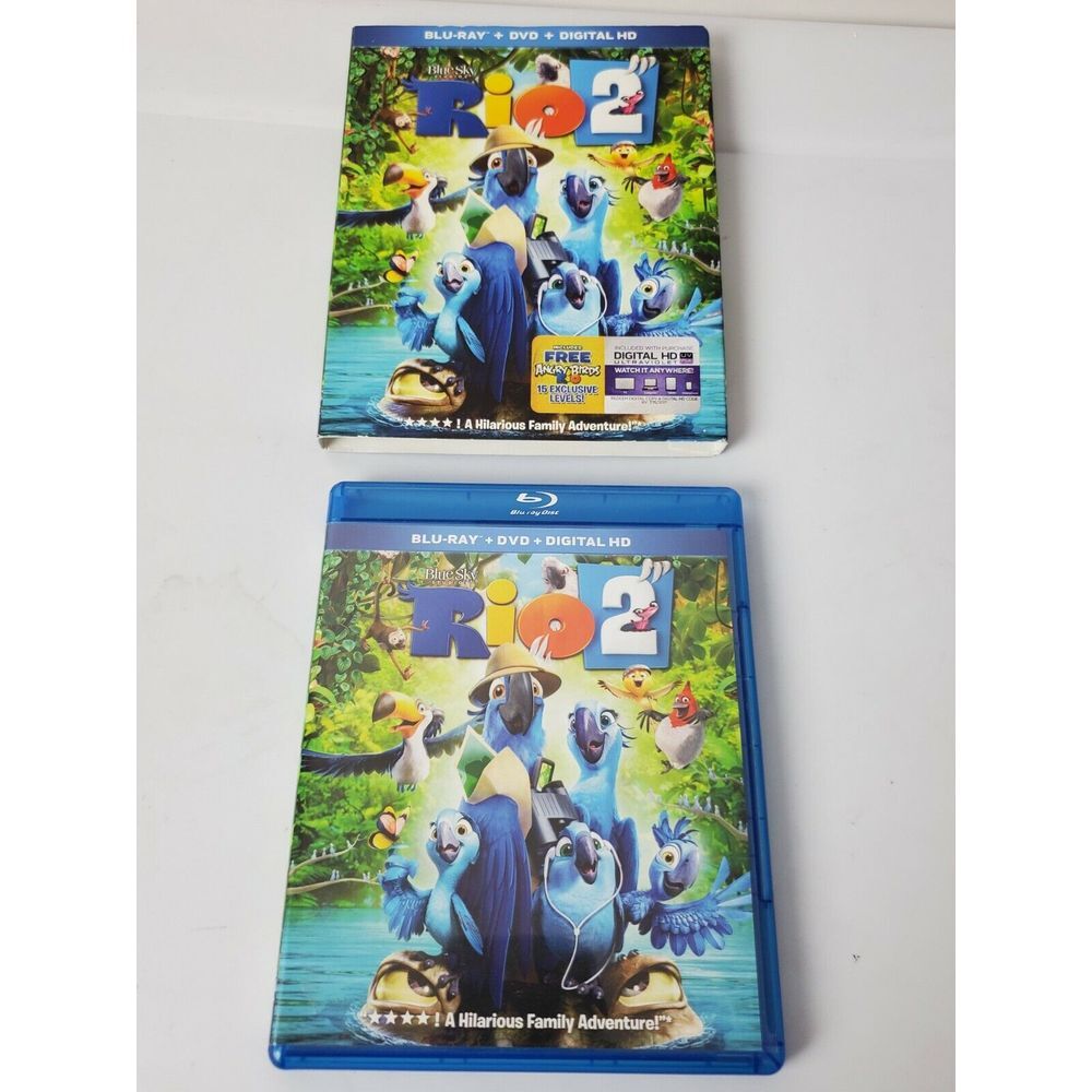 RIO 2 Blu-Ray + DVD (2014) with Slipcover